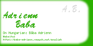 adrienn baba business card